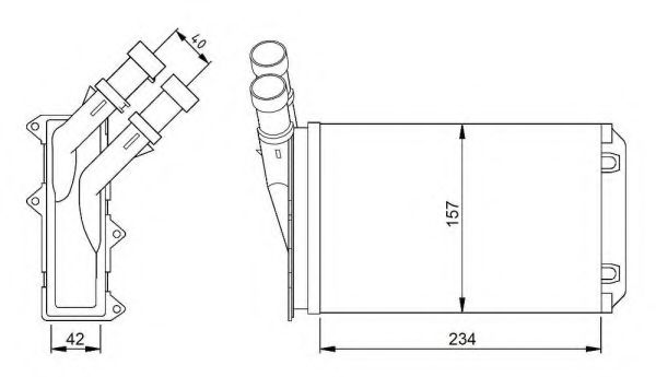 Радіатор опалювача салону NRF 54308