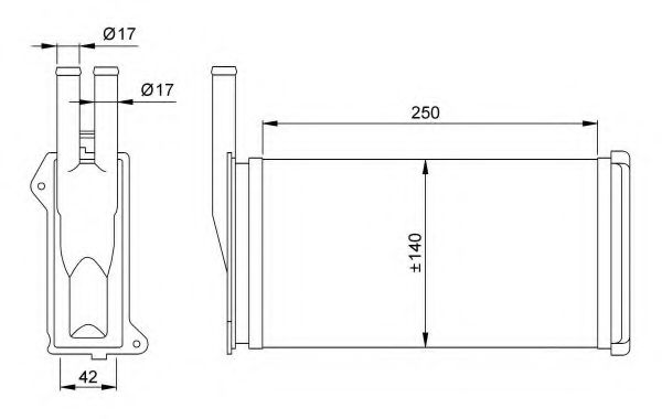 Радіатор обігрівача NRF 58638