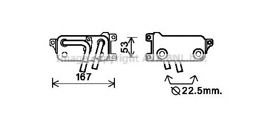 Радіатор масляний КПП AVA BW3401