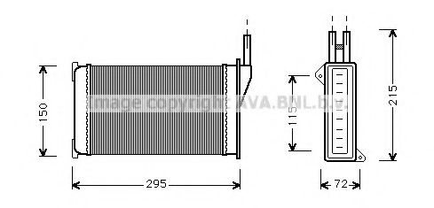 Радіатор опалювача салону AVA FD6098