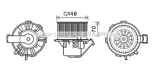 Вентилятор салона AVA MS8648