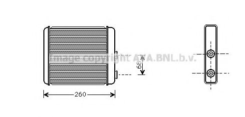 Радіатор опалювача салону AVA OL6259