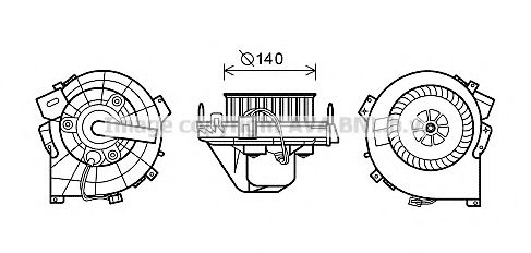 Вентилятор салона AVA OL8609