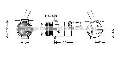 Компресор кондиціонера AVA OLAK279