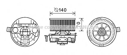 Вентилятор салону AVA RT8574