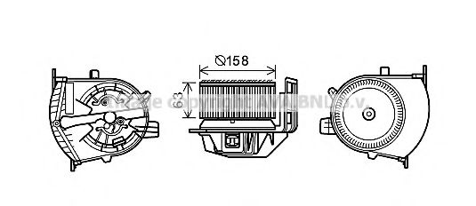 Вентилятор салону AVA RT8585
