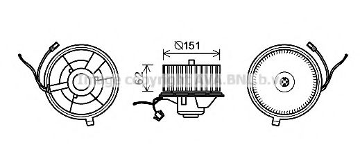 Вентилятор салону AVA ST8505
