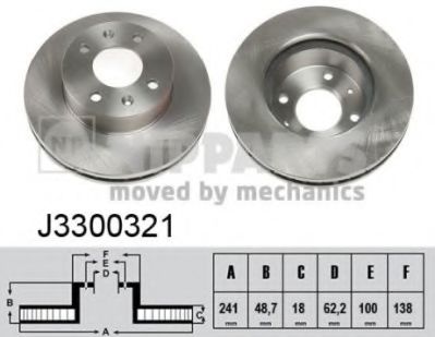 Диск гальмівний NIPPARTS J3300321
