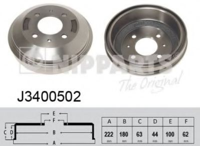 Гальмівний барабан NIPPARTS J3400502