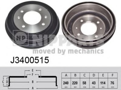 Гальмівний барабан NIPPARTS J3400515
