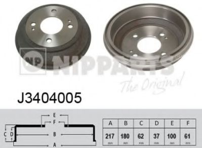 Гальмівний барабан NIPPARTS J3404005