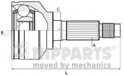 Шарнір рівних кутових швидкостей (ШРКШ) NIPPARTS N2824146