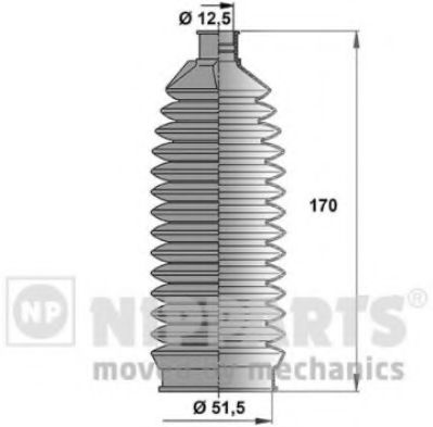Пильовик рульового механізму NIPPARTS N2844010