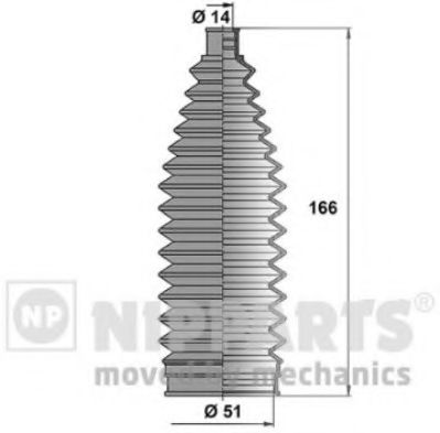 Пильовик рульового механізму NIPPARTS N2845012