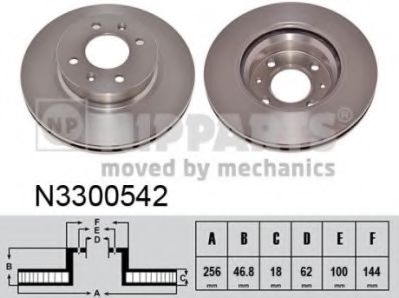 Диск гальмівний NIPPARTS N3300542