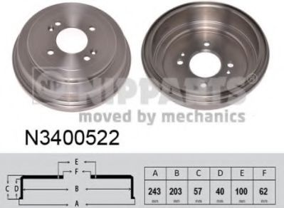 Гальмiвний барабан NIPPARTS N3400522