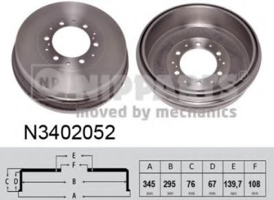 Гальмівний барабан NIPPARTS N3402052