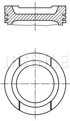 Поршень з кільцями, комплект STD MAHLE 0309200
