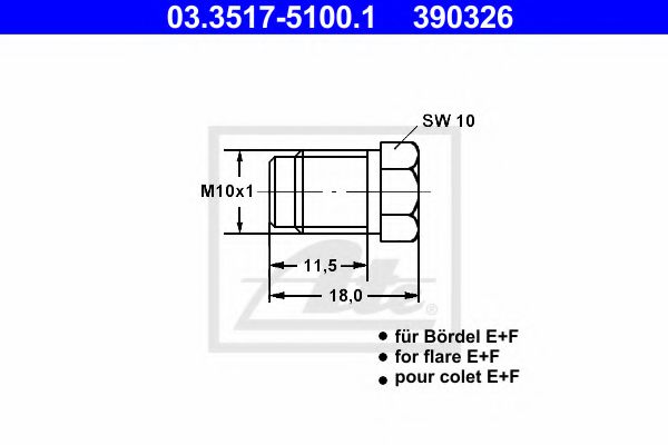 Пробка ATE 03351751001