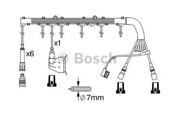Дроти високовольтні, комплект BOSCH 0986356362