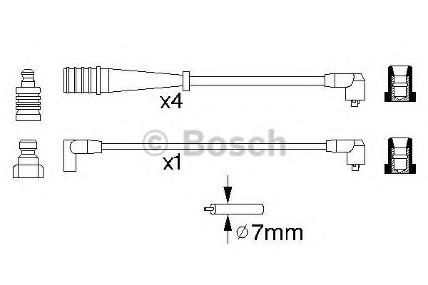Дроти високовольтні, комплект BOSCH 0986356704