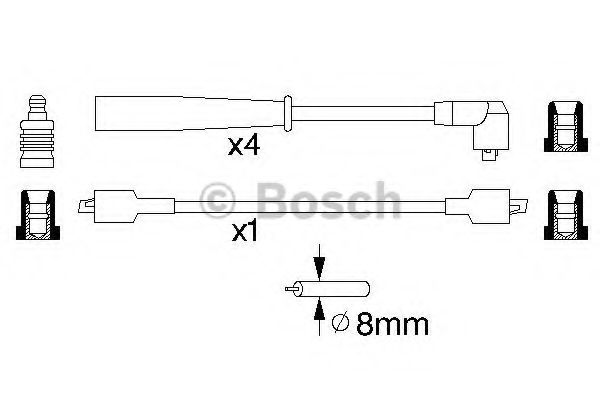 Дроти високовольтні, комплект BOSCH 0986356774