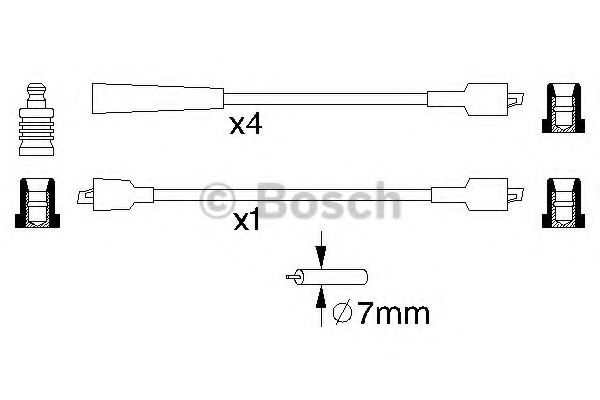 Дроти високовольтні, комплект BOSCH 0986356862