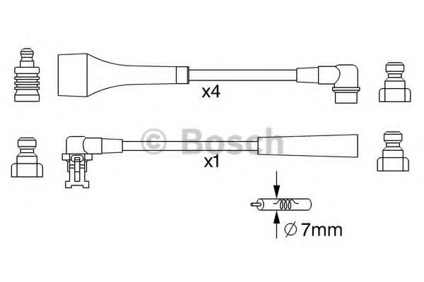 Дроти високовольтні, комплект BOSCH 0986357254