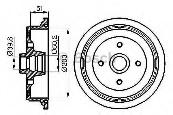 Гальмівний барабан BOSCH 0986477016