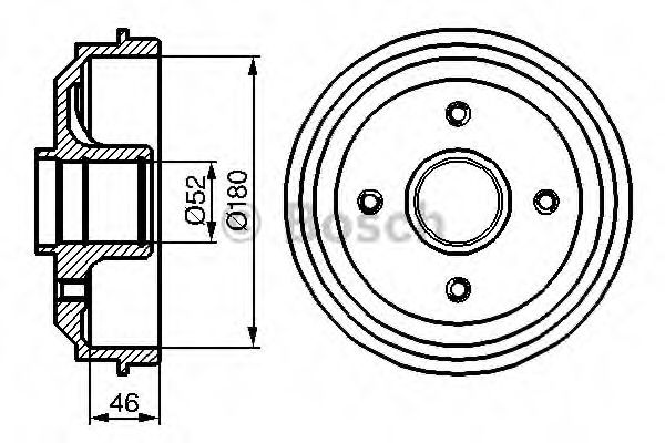 Барабан гальмівний BOSCH 0986477116