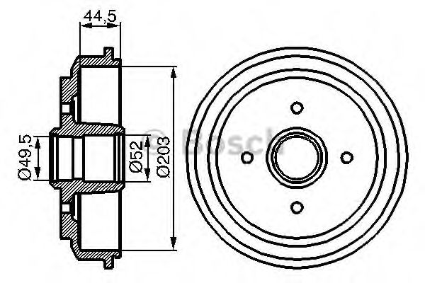Барабан гальмівний  BOSCH 0986477149