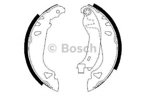 Гальмівні колодки барабанні BOSCH 0986487250