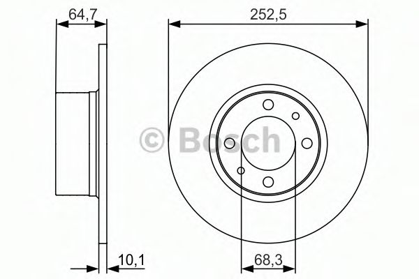 Гальмівний диск BOSCH 0986479988