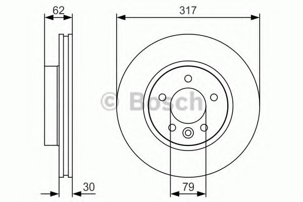 Гальмівний диск BOSCH 0986479S25