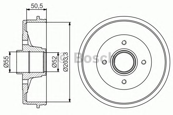 Гальмівний барабан BOSCH 0986477172