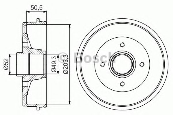 Барабан гальмівний BOSCH 0986477196