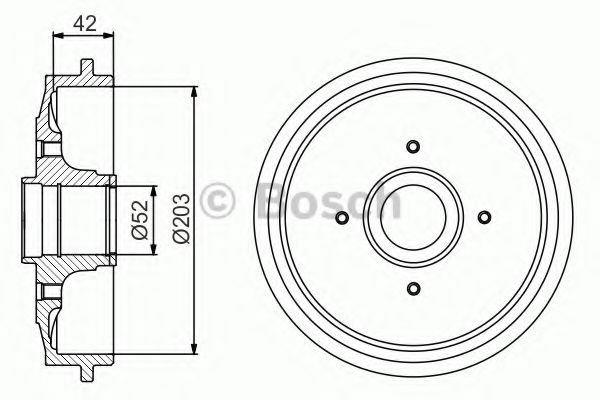 Гальмівний барабан BOSCH 0986477201