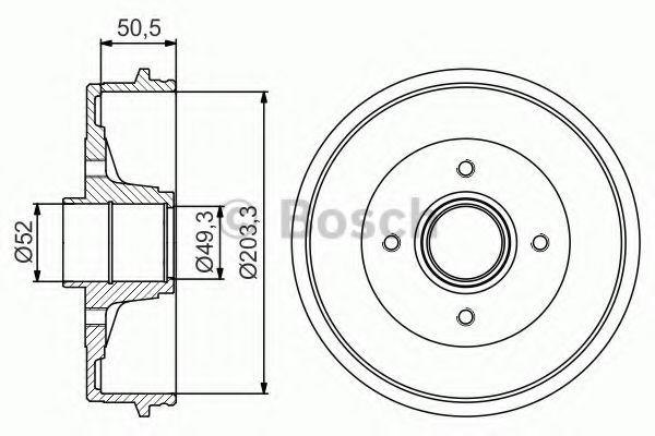 Гальмівний барабан BOSCH 0986477211