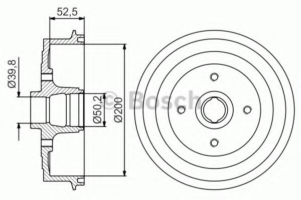Барабан гальмівний  BOSCH 0986477217
