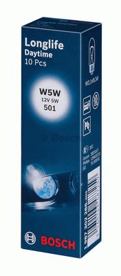 Лампа розжарювання W5W 12V 5W W2,1X9,5d LONGLIFE DAYTIME  BOSCH 1987302286
