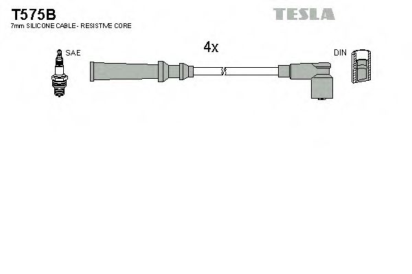 Дроти високовольтні, комплект TESLA BLATNA T575B