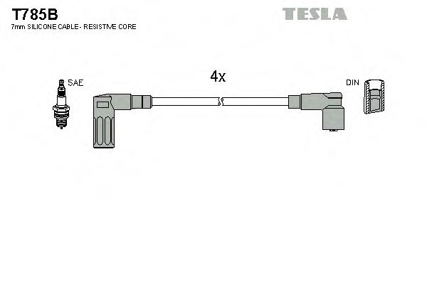 Дроти високовольтні, комплект TESLA BLATNA T785B