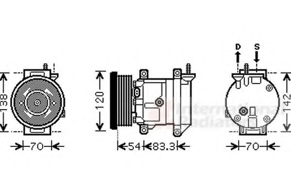 Компресор кондиціонера  VAN WEZEL 8100K071