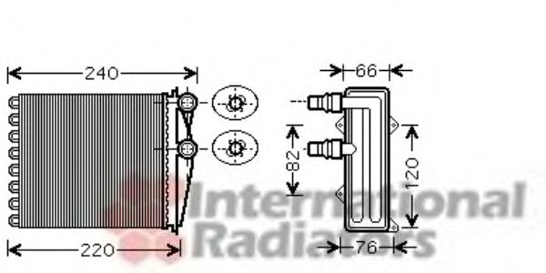 Радіатор опалювача салону VAN WEZEL 43006380