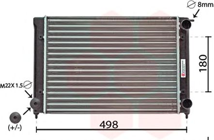 Радіатор охолодження двигуна VAN WEZEL 58002040