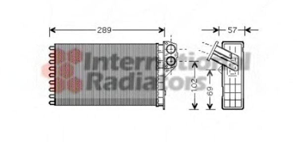 Радіатор обігрівача VAN WEZEL 40006226