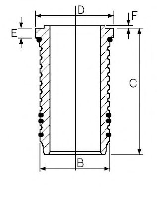 Гільза циліндра GOETZE ENGINE 1467642000