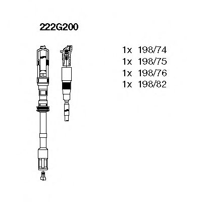 Дроти високовольтні, комплект BREMI 222G200