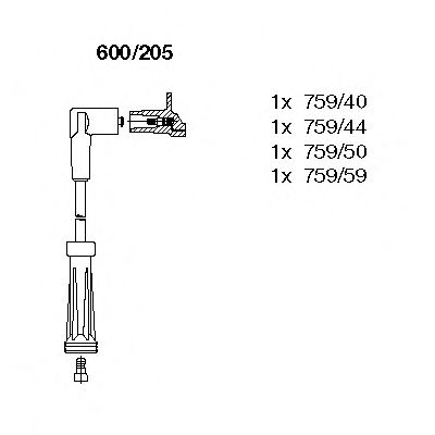 Дроти високовольтні, комплект BREMI 600205