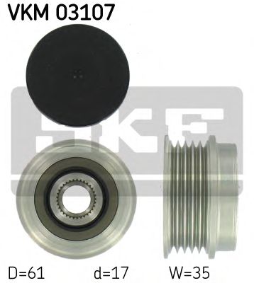 Натяжний ролик поліклинового ременя  SKF VKM03107